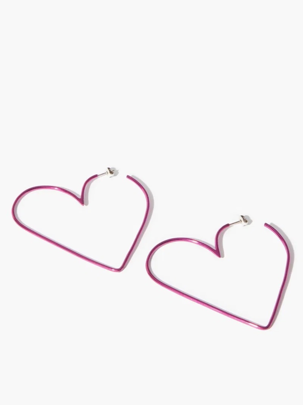 Isabel Marant Pink Heart-Shaped Hoop Earrings - Picture 2 of 6